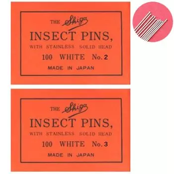 Набор игл для насекомых 3 Голова насекомого 100 штук образец образец лето независимое исследование [Голова (нет. и 4)] иглы, каждая, иглы, принадлежности,