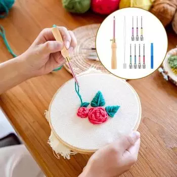 Набор игл для вышивки Полный набор игл для вышивки с нитевдевателем из нержавеющей стали C