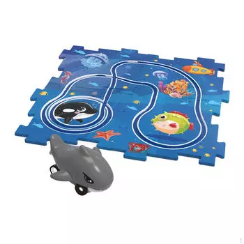 Набор игровых пазлов «Железнодорожный вагон», обучающий для мальчиков и девочек от 3 лет, пазлы для дошкольников, marine theme