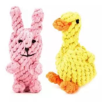 Набор игрушек Ding Dong Pet Dog Duck + Rabbit Thread, 1 комплект