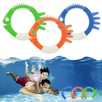 Набор игрушек для дайвинга для детей, легкие кольца в форме рыбы, кольца для дайвинга для тренировок по плаванию, аксессуары для игр в бассейне