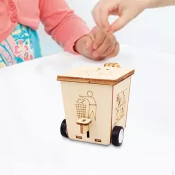 Набор игрушек для научных экспериментов с откидной крышкой, модель мусорного бака, рука, зрение, способность к сборке, обучающая головоломка