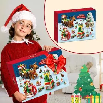 Набор игрушек для строительства Адвент-календаря «Обратный отсчет на 24 дня» для детей C
