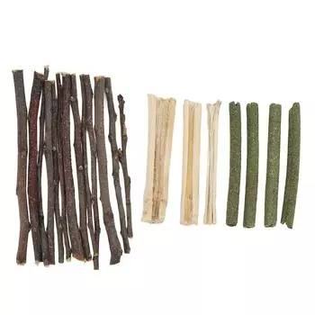 Набор игрушек для жевания хомяка, безопасный, нетоксичный, ветка яблока, травяная палочка, сладкий бамбук, смешанные молярные палочки, 200 г