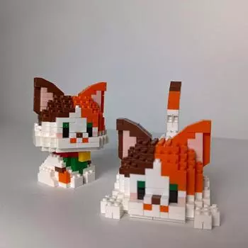 Набор игрушек-конструкторов Orange Cat Micro Mini: Создайте один из двух очаровательных стилей, несколько цветов для бесконечного веселья. Подарок in-bag