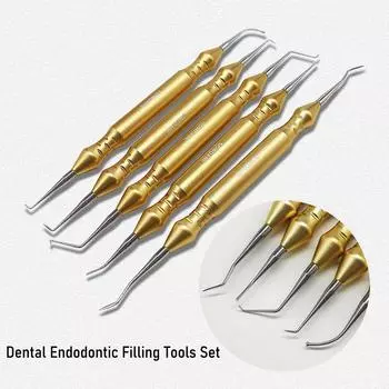 Набор инструментов для эндодонтического пломбирования зубов MTA-носитель костного трансплантата Шпатель для зубного наполнителя Уплотнитель костной фрезы Burnisher Стоматологический нож 1 piece A
