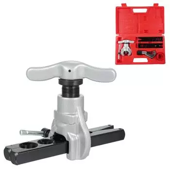 Набор инструментов для эксцентриковой развальцовки и комплект трубореза для 6 плашек размером 1/4-3/4 дюйма. Комплект инструментов для развальцовки HVAC, 45 градусов, для тяжелых условий эксплуатации синий