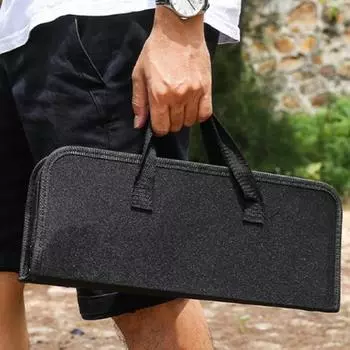 Набор инструментов для барбекю из нержавеющей стали, 20 шт., полный комплект аксессуаров для гриля с щипцами-лопатками чёрный