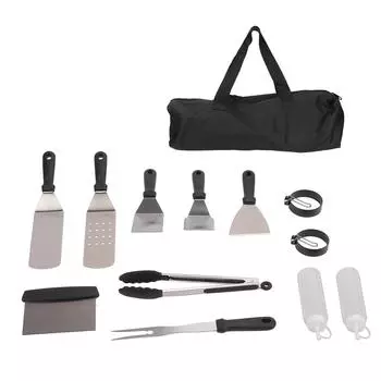 Набор инструментов для гриля из нержавеющей стали, 12 предметов, пищевой материал, термостойкий, для барбекю, гриля L