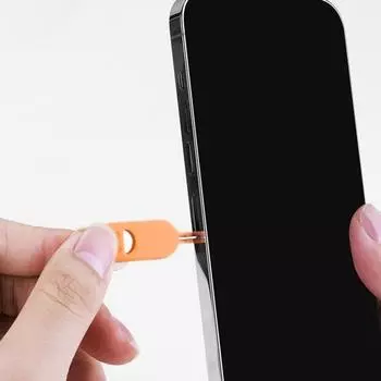 Набор инструментов для извлечения SIM-карты с силиконовым чехлом, штифты для инструментов для открытия лотка для SIM-карты, открывалка для игл, выталкиватель, легкие портативные выталкиватели для IPhone жёлтый