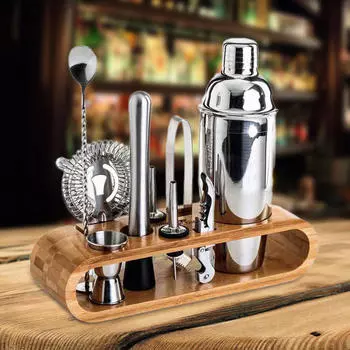 Набор инструментов для коктейлей, подставка для бутылок, 750 мл, портативный шейкер для напитков