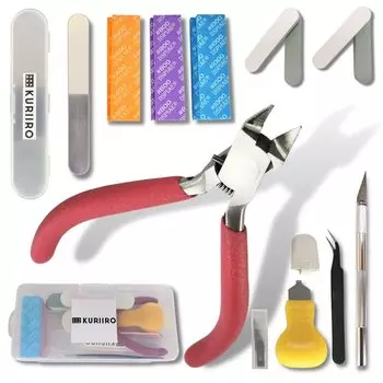 Набор инструментов для кусачек с одним лезвием, пластиковая модель, кусачки, набор из 16 предметов для пластиковых моделей krs2 [kuriiro] (Полный комплект)