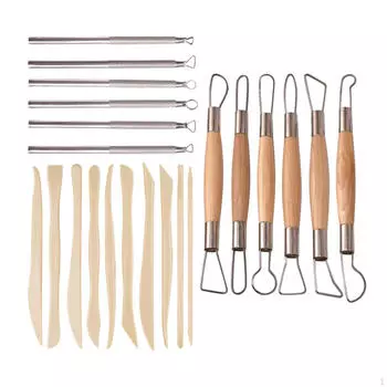 Набор инструментов для лепки из глины, 22 шт., инструмент для воздушной сушки, двухсторонний, инструменты для лепки из глины, набор для резьбы по керамике