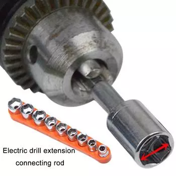 Набор инструментов для преобразования головок с шестигранной головкой 5-13 мм Xiaofei 6,35 мм, оранжевый, 9 шт.