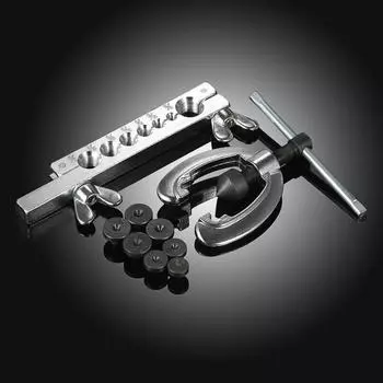 Набор инструментов для развальцовки двойной трубы, 9 шт., трубогиб, ремонтник труб, механик, тормозной сантехник, алюминий серебряный