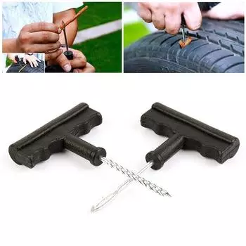 Набор инструментов для ремонта автомобильных шин с клеевыми резиновыми полосками, набор инструментов для быстрого ремонта проколов бескамерных шин мотоциклов и велосипедов