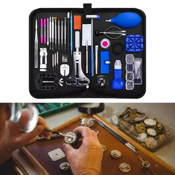 Набор инструментов для ремонта часов, штифт для крепления браслета с ящиком для хранения, практичный