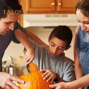 Набор инструментов для резьбы по тыкве, штабелируемый дизайн, 3-в-1, инструмент для выдалбливания тыквы, фруктовый набор для вырезания овощей, набор для Хэллоуина оранжевый