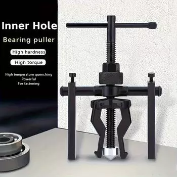 Набор инструментов для съемника подшипников автомобиля с 3 лапками - прочный стальной, многофункциональный съемник для снятия колес и шкивов для технического обслуживания автомобилей чёрный