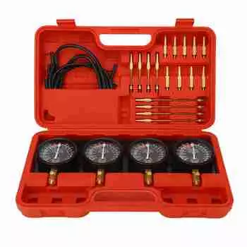 Набор инструментов для синхронизатора вакуумного карбюратора с 4 резиновыми шлангами для 4-цилиндрового мотоцикла