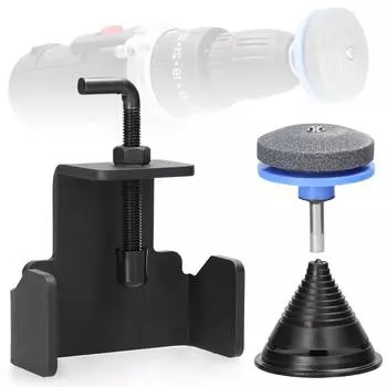 Набор инструментов для снятия лезвий газонокосилки Точилка для лезвий газонокосилки Держатель балансировочного лезвия Аксессуар для замены лезвий газонокосилки чёрный