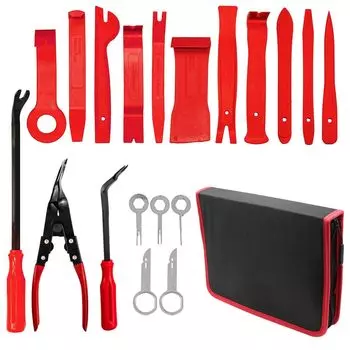 Набор инструментов для снятия обшивки автомобиля NUZAMAS, 19 шт., инструмент для ремонта и снятия аудиосистемы с лобового стекла автомобиля, набор инструментов для снятия и установки обшивки аудиосистемы двери автомобиля с