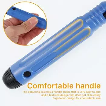 Набор инструментов для снятия заусенцев, ручной эргономичный резак для снятия заусенцев, прецизионный инструмент для удаления заусенцев с 10 сменными лезвиями для 3D синий