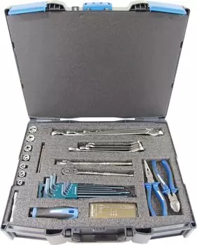 Набор инструментов для вставки SIGNET для технического обслуживания машин и оборудования с мобильным ящиком для инструментов и уретаном, 23 предмета, 3/8 (собранный продукт) 800S-4221МОБИ