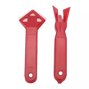 Набор инструментов для заделки швов из 2 предметов: лопата для удаления силиконового герметика, скребок для заделки швов и цемента