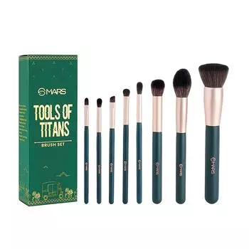 Набор инструментов Titan Brush из 8 | Набор кистей для макияжа лица с ультрамягкой щетиной (НАБОР 8) 6 x 6 x 18 cm; 110 Grams