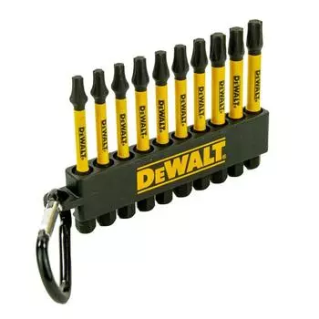 Набор из 10 бит-отверток DEWALT Torx 57 мм с карабином DT7275-QZ [предмет]