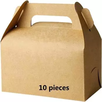 Набор из 10 бумажных подарочных коробок для детского дня рождения, свадьбы, Рождества
