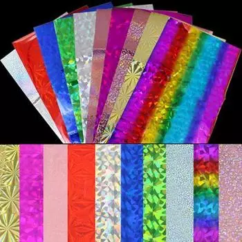 Набор из 10 цветов, 10 футов, набор фольги для переноса дизайна ногтей, украшение для кончиков