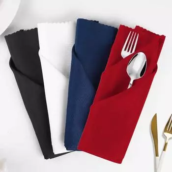 Набор из 10 кухонных салфеток 48 см, хлопковые, моющиеся, многоразовые, для стола, ужина, для кухни, свадьбы, вечеринки, льняные салфетки для декора красный