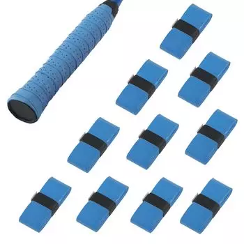 Набор из 10 лент Samcos Grip Tape для бадминтона, лент для тенниса, дышащая, впитывающая пот, пористая, амортизирующая, противоскользящая, для гольфа/рыбалки