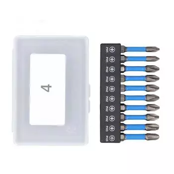 Набор из 10 магнитных бит для отвертки PH, электрические сверла PH1 PH2 PH3 2 дюйма 50 мм из стали S2 с 1/4 дюйма H