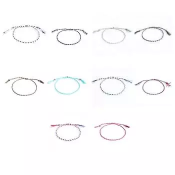 Набор из 10 многоцветных плетеных браслетов дружбы ручной работы, регулируемые плетеные браслеты на ногу, красочные браслеты A