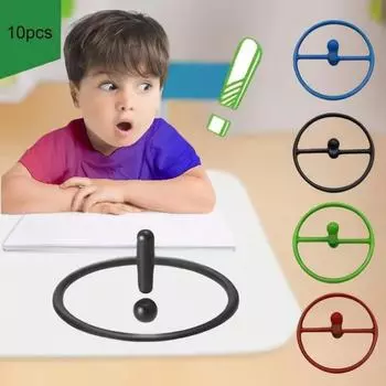 Набор из 10 новинок, игрушек-гироскопов, игрушек-подвесок, игрушек-симфоний, веселых праздничных принадлежностей, подарков, игрушек-игрушек для спортивных столов 18X11X4CM чёрный