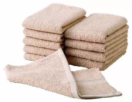 Набор из 10 полотенец для рук в отеле, сделано в Японии, полотенце Senshu 32 x 33, бежевый (приблизительно. см) бежевый