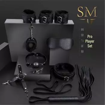 Набор из 10 предметов для кожаного бондажа: Наручники, ошейник и многое другое для пар