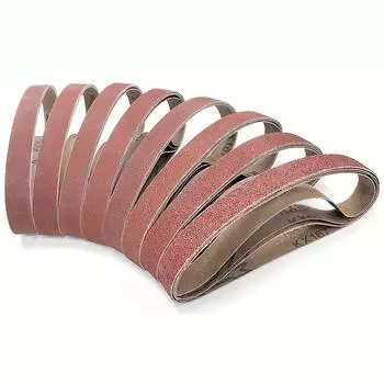 Набор из 10 шлифовальных лент 20,4 x 0,78 , зернистость 60/100/240/320/800, небольшая ленточная шлифовальная машинка для деревообработки, полировки металла