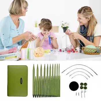 Набор из 10 сменных круговых спиц 2,2–5,0 мм, алюминиевые спицы для вязания носков-свитеров