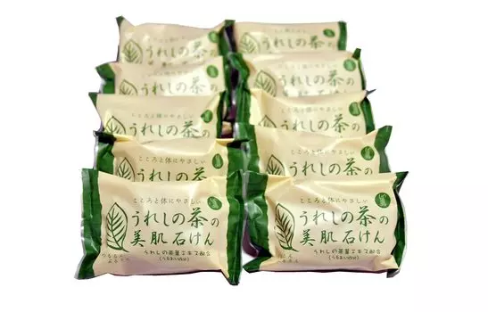 Набор из 10 видов чайного мыла Ureshino из Урешино — одного из трех главных горячих источников для красивой кожи Онсэн в Японии.