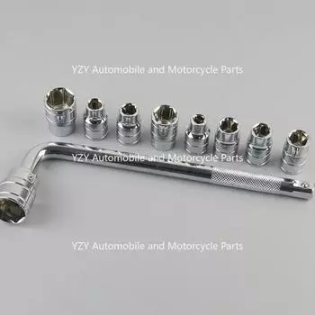 Набор из 10 втулок из хром-ванадиевой стали, комбинированный инструмент для ремонта автомобиля CHINA