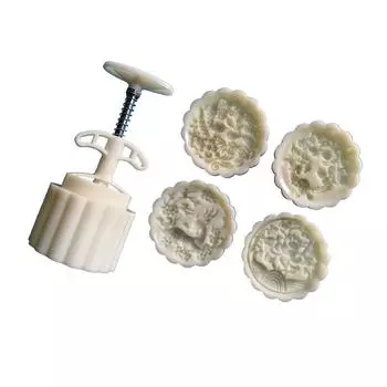 Набор из 125 г формочек для печенья с тиснением в виде животных и цветов, прочный набор форм для лунных пряников для креативной выпечки и приготовления лунных пряников