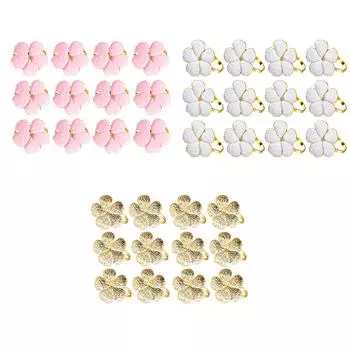 Набор из 12 колец для салфеток, центральные украшения, элегантные держатели для салфеток для украшения стола для официальных или неформальных семейных встреч, праздников белый