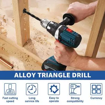 Набор из 12 крестообразных шестигранных сверл по плитке, сверло по плитке, фарфору, стеклу, бетону, керамическому отверстию, шестигранный хвостовик 3-12 мм, твердый сплав