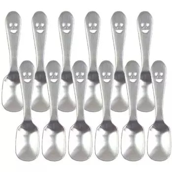 Набор из 12 ложек для льда Nagao Nico Petit из нержавеющей стали, сделано в Японии, 18-8