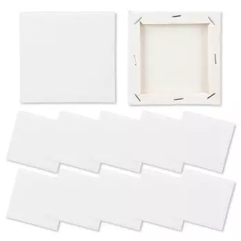 Набор из 12 мини-холстов для пейзажей на подрамнике, размер, устойчивый к провисанию, квадратный, демонстрационный, портативный, ремесла, картины,