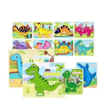 Набор из 12 пазлов Casbee Durable Dinosaur Puzzle 2113, популярные корейские пазлы